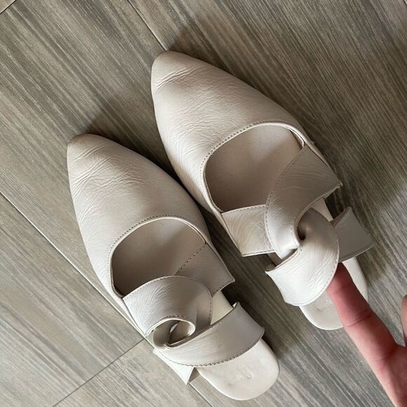 Balielf Taj Mahal white pointy toe mules size 7 - Picture 4 of 7